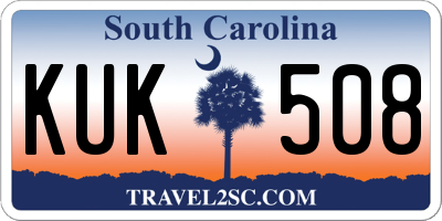 SC license plate KUK508