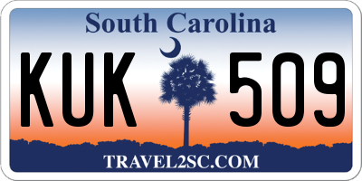 SC license plate KUK509