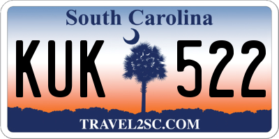 SC license plate KUK522