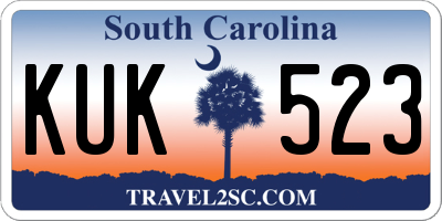 SC license plate KUK523