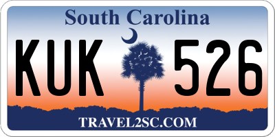 SC license plate KUK526