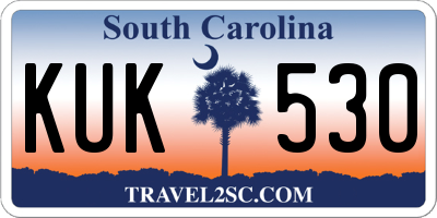 SC license plate KUK530