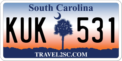 SC license plate KUK531