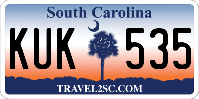 SC license plate KUK535