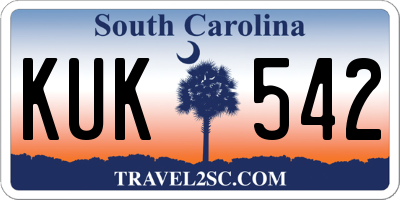 SC license plate KUK542