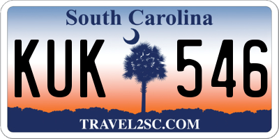 SC license plate KUK546