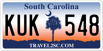 SC license plate KUK548