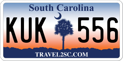 SC license plate KUK556