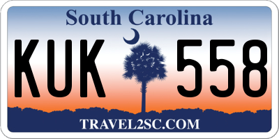 SC license plate KUK558