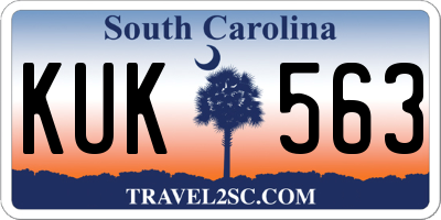 SC license plate KUK563