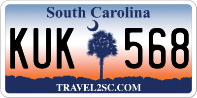 SC license plate KUK568