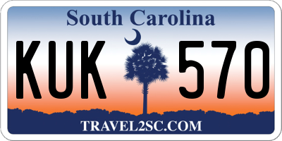 SC license plate KUK570
