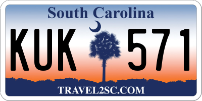 SC license plate KUK571