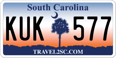 SC license plate KUK577