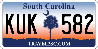 SC license plate KUK582