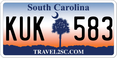 SC license plate KUK583