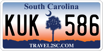 SC license plate KUK586