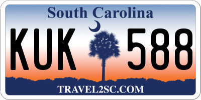SC license plate KUK588