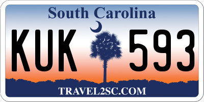 SC license plate KUK593