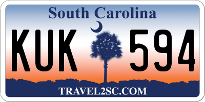 SC license plate KUK594