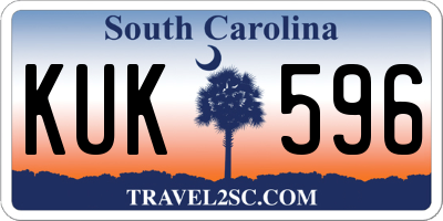 SC license plate KUK596