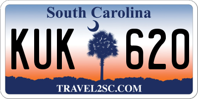 SC license plate KUK620