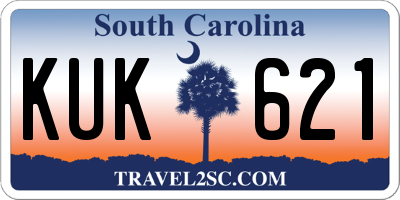 SC license plate KUK621
