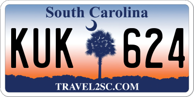SC license plate KUK624