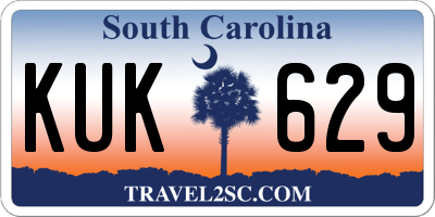 SC license plate KUK629