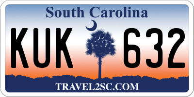 SC license plate KUK632