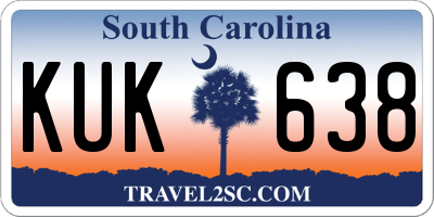 SC license plate KUK638
