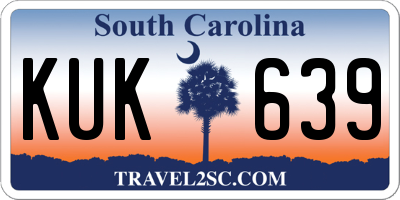 SC license plate KUK639