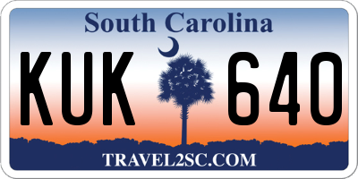 SC license plate KUK640