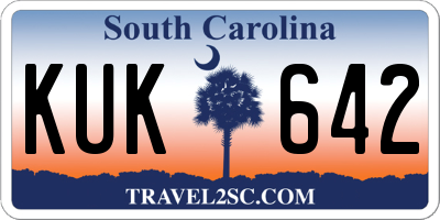 SC license plate KUK642