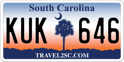 SC license plate KUK646
