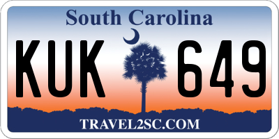 SC license plate KUK649