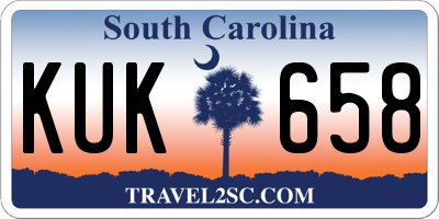 SC license plate KUK658