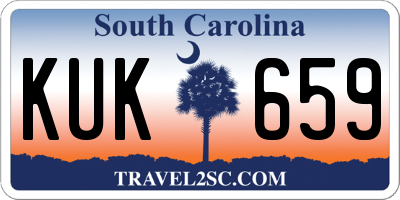 SC license plate KUK659