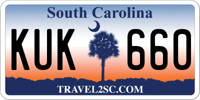 SC license plate KUK660