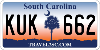 SC license plate KUK662