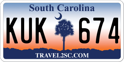 SC license plate KUK674
