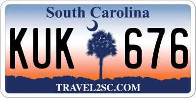 SC license plate KUK676