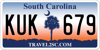 SC license plate KUK679