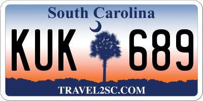 SC license plate KUK689