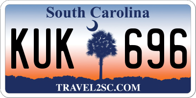 SC license plate KUK696