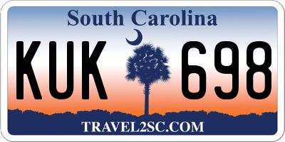 SC license plate KUK698