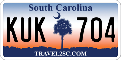 SC license plate KUK704