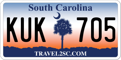 SC license plate KUK705