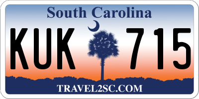 SC license plate KUK715