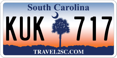 SC license plate KUK717